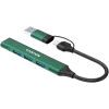 Hub CANYON DS-02 4in1 USB-A/C verde