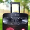 Altoparlante karaoke Bluetooth portatile MANTA SPK0803B140 140W, a batteria, MIC/USB/microSD, FM, equalizzatore, ruote