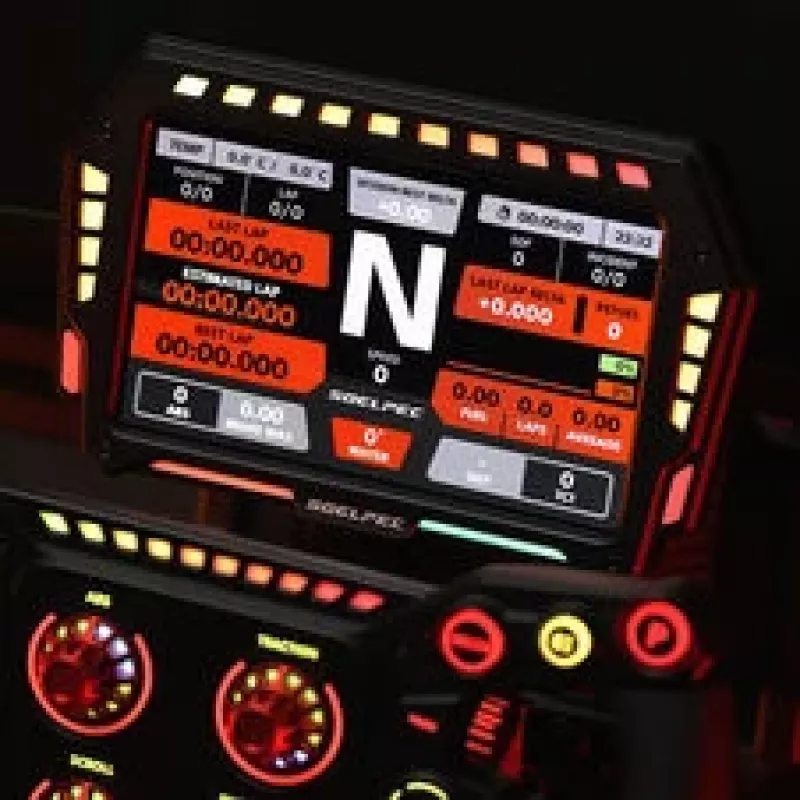Display SOELPEC XR-7, touchscreen per simracing, telemetria RGB - nero