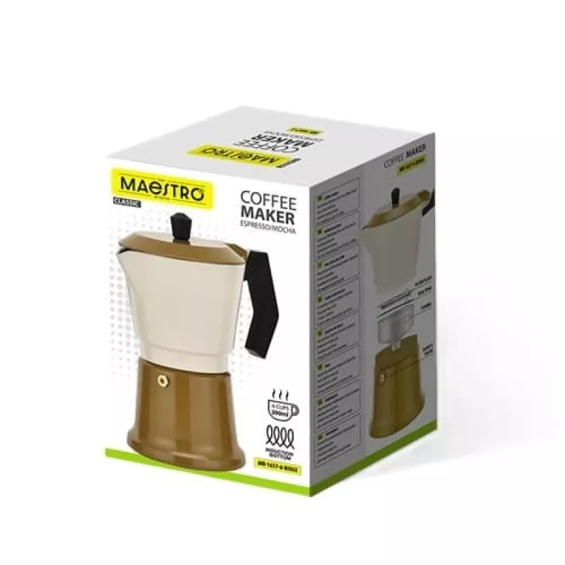 Caffettiera espresso Maestro MR-1657-6-BEIGE alluminio 6 tazze