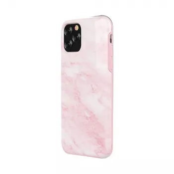 Custodia per cellulare Devia Marble Series per iPhone 11 Pro Max, rosa, guscio rigido protettivo