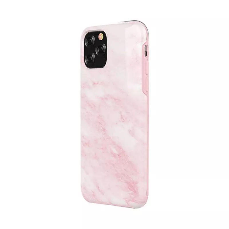 Custodia per cellulare Devia Marble Series per iPhone 11 Pro Max, rosa, guscio rigido protettivo