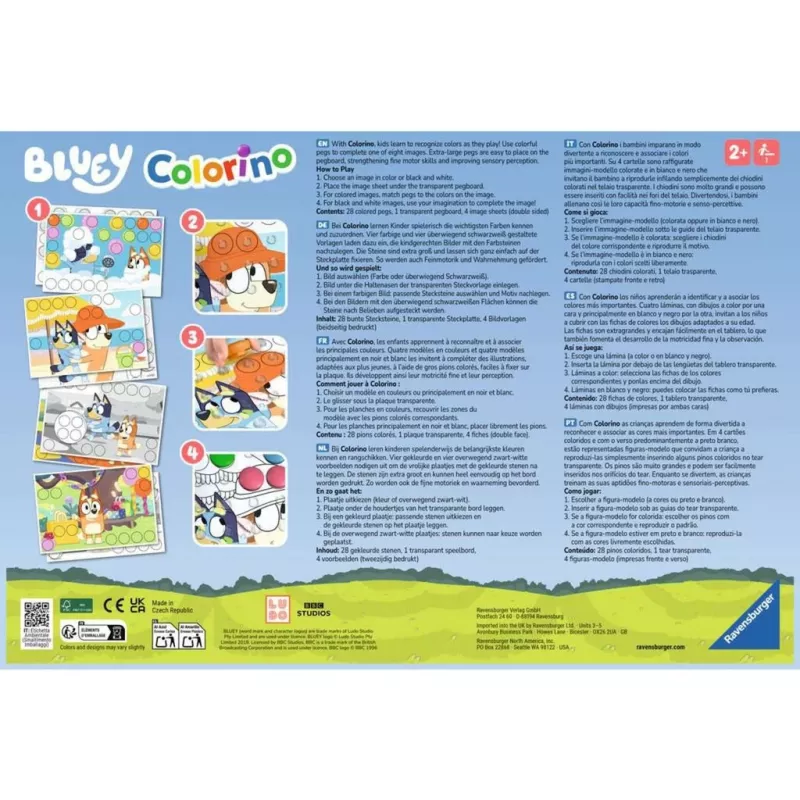 Bluey Colorino, gioco educativo