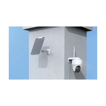 Telecamera a cupola di sicurezza IP Reolink B430 + solare, 5 MP, wireless, alimentazione a batteria e solare, montaggio a parete, interno/esterno, bianco