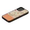 Custodia protettiva Man and Wood per iPhone 12 mini — fiore rosa su nero