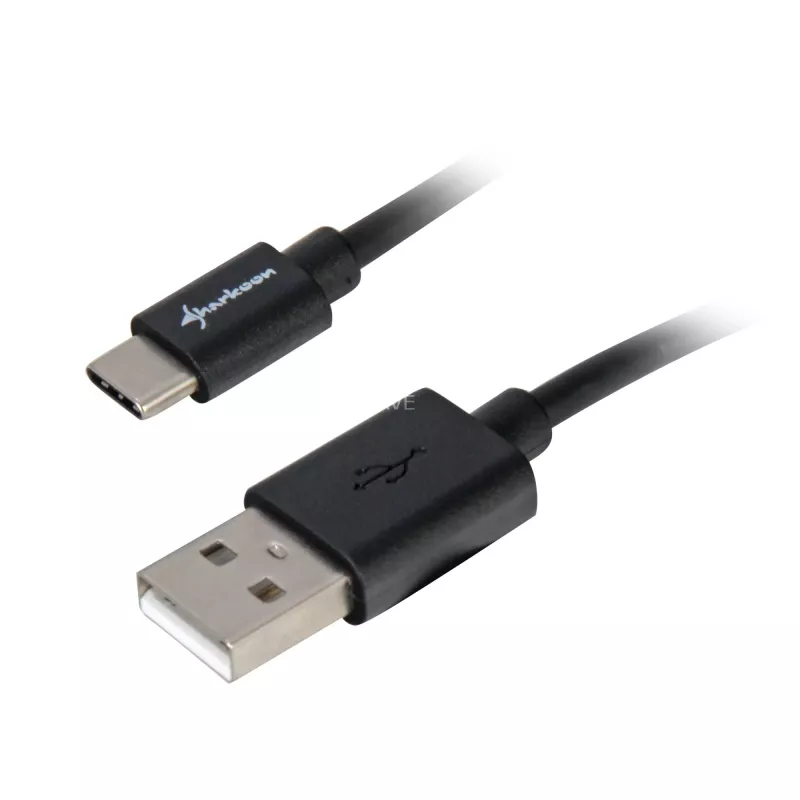 Adattatore cavo USB 2.0 A a USB-C Sharkoon 0,5 m, nero
