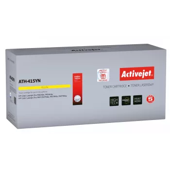 Activejet ATH-415YN cartuccia toner (sostitutivo per HP 415A W2032A; Supreme; 2100 pagine; giallo) con chip