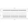 Alantec PK013 patch panel 19" 1U, 24x RJ-45, Cat5e UTP, LSA, con ripiano, nero