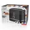 Adler AD 3224b tostapane con supporto per panini 7 livelli di doratura nero