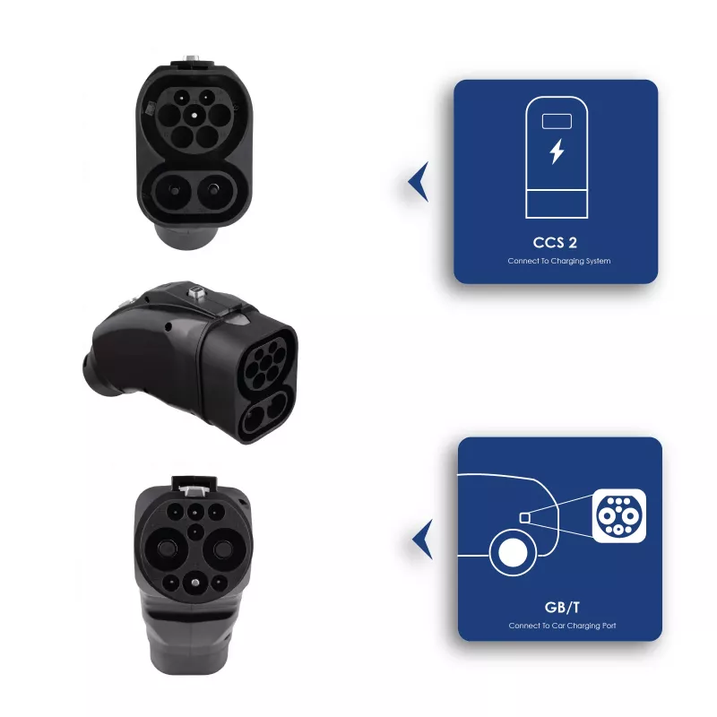 Akyga AK-SC-E20 adattatore di ricarica DC CCS2 su GB/T 1000V 250A nero