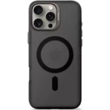 Cover posteriore Decoded in plastica riciclata per iPhone 16 Pro Max, nero trasparente