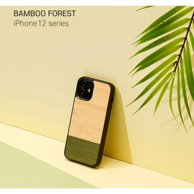 Custodia per cellulare Man and Wood per iPhone 12 mini – Bambuswald nero