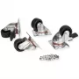 Set di ruote piroettanti ROLINE 26.21.0079, portata 250 kg, per mobilizzare le apparecchiature