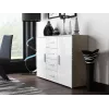 Cama Sideboard soggiorno UNI rovere sonoma/bianco lucido