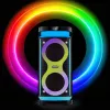 Altoparlante portatile MANTA SPK0601B100, 100 W, Bluetooth, karaoke, microfono wireless, batteria ricaricabile, equalizzatore, illuminazione disco