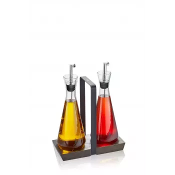 GEFU X-PLOSION dosatore olio/aceto 0,25 l vetro, silicone, acciaio inox trasparente