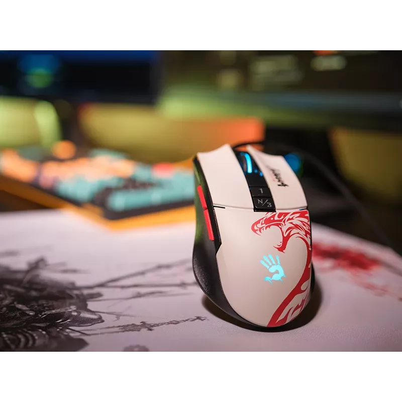 Mouse da gaming con filo A4Tech Bloody L65 MAX RGB 16000 DPI ergonomico per destrimani