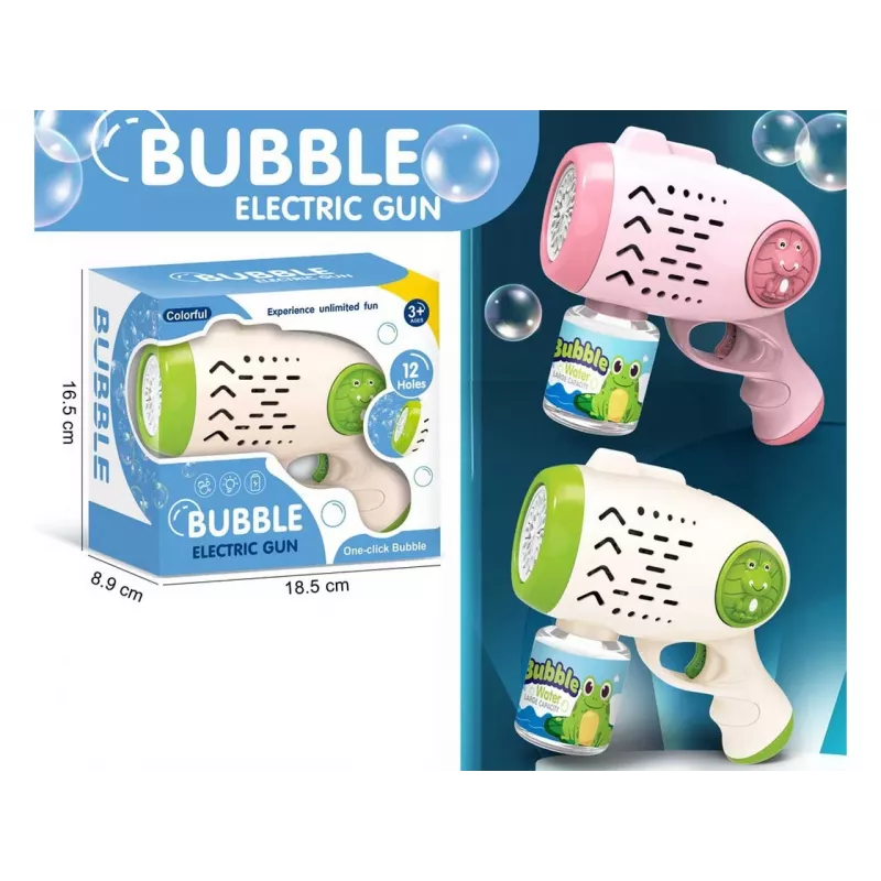 Pistola per bolle di sapone Madej 010327 — giocattolo a batteria per fare bolle di sapone