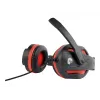 Headset gaming cablato GEMBIRD GHS-03 — 20–20000 Hz, cavo 2 m, 250 g, nero/rosso