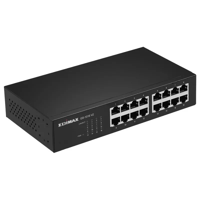 Edimax GS-1016 V2 switch di rete managed Gigabit Ethernet (10/100/1000) nero
