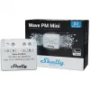Interruttore intelligente Shelly Qubino Wave PM Mini, 1 canale, da incasso, Z-Wave, wireless, 110–240 V AC / 24–30 V DC, grigio