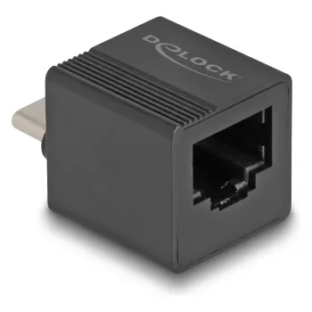 Adattatore DeLOCK USB Type-C a Gigabit LAN mini nero