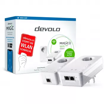 devolo Magic 2 WiFi next Powerline Starter Kit 1x adattatore devolo Magic 2 WiFi next, 1x adattatore devolo Magic 2 LAN