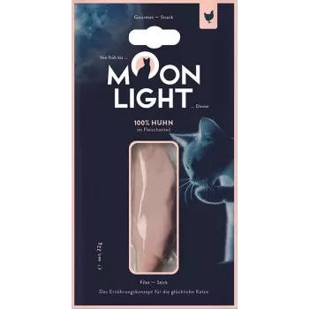 Cibo umido per gatti MOONLIGHT Dinner filetto di pollo 22 g bustina, gatti adulti, snack ipoallergenico, 65% umidità, 23,5% proteine