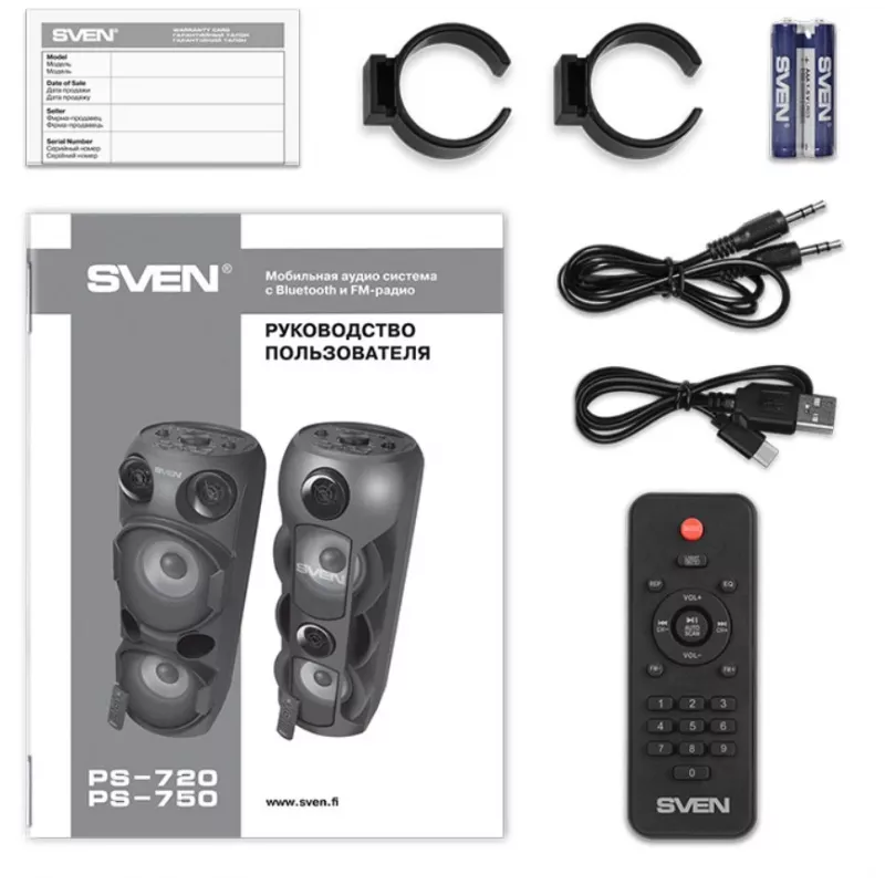 Altoparlante SVEN PS-720 80W BT nero