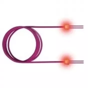 Cavo patch in fibra ottica Sacon EasyLan FO LED Premium, duplex - cavo patch - SC multimodale (M) su SC multimodale (M) - 3 m - fibra ottica - duplex - 50/125 micrometri - OM4 - viola erica, RAL