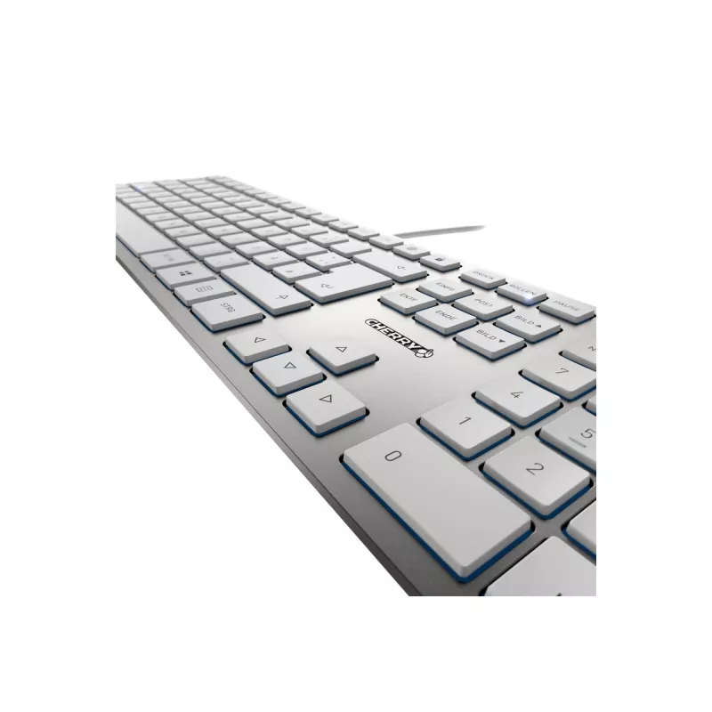 Tastiera CHERRY KC 6000 sottile universale USB QWERTZ tedesco argento