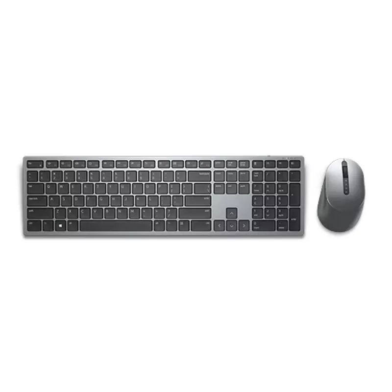 Set tastiera e mouse wireless Dell KM7321W titanio grigio con batterie incluse