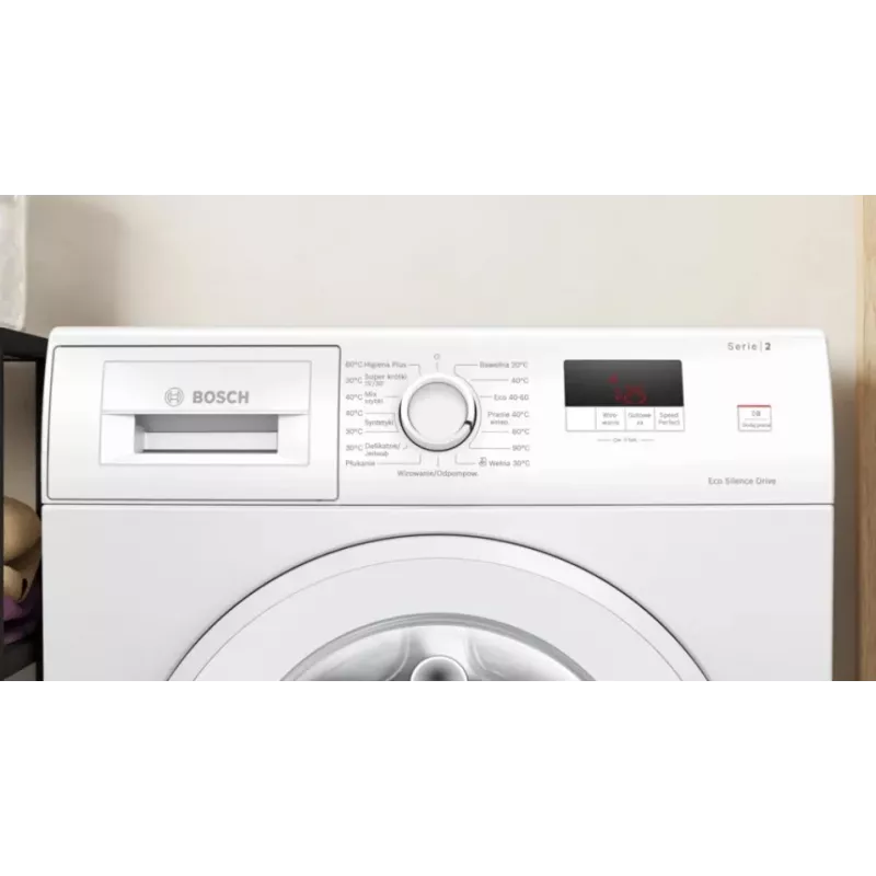 Lavatrice a carica frontale Bosch WGE02201PL — 8 kg, 1200 giri/min, cestello 55 l, display LED, inverter