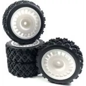 Absima 1 10 Rally Block ruote complete nero 4 pz. (2510062)