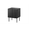Set comodini 2 pz. Cama Meble ISLA 44,5×40×59 cm nero opaco MDF/truciolare