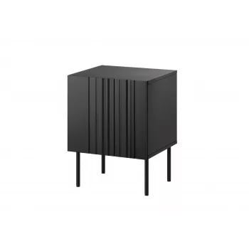 Set comodini 2 pz. Cama Meble ISLA 44,5×40×59 cm nero opaco MDF/truciolare