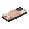 Custodia iKins per Apple iPhone 12 mini — motivo marmo rosa, slim fit