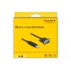 DeLOCK adattatore USB 2.0 su seriale RS-232 50 cm FTDI nero