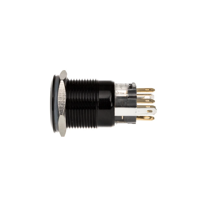 Interruttore/pulsante antieffrazione DimasTech 19mm Blackline Dot RGB PD218