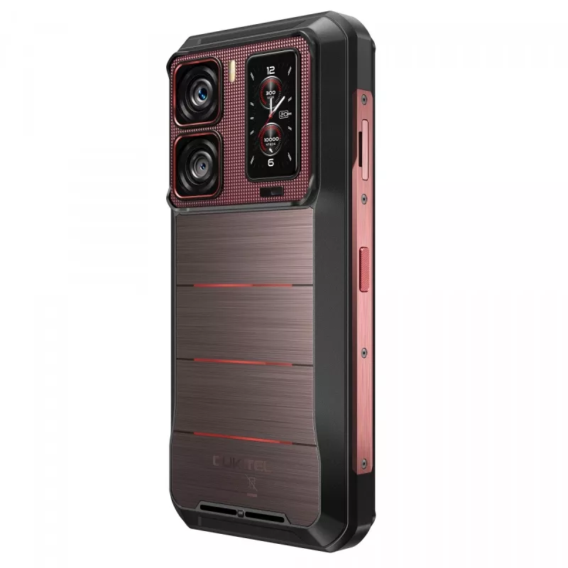 Oukitel WP300 smartphone 5G, 6,8 pollici, 12 GB di RAM, 512 GB, 16000 mAh, IP69K, Android 15, rosso
