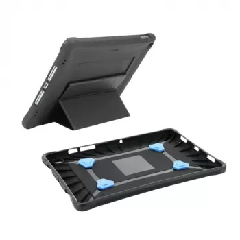 Mobilis PROTECH - cover posteriore per tablet - rinforzata, supporto + cinturino - TFP 4.0 - nero - per Apple 10.9 iPad (10ª generazione) (053019)