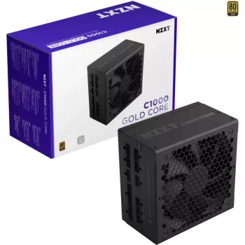 C1000 GOLD CORE, alimentatore PC nero, 1x 12-Pin High Power GPU, 3x PCIe, cable management, 1000 Watt