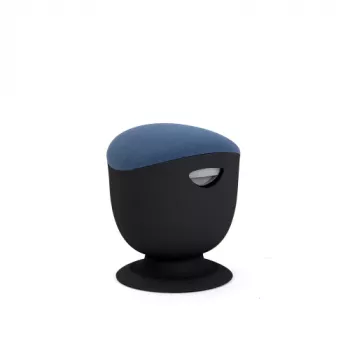Up Up Seul sgabello ergonomico a bilanciere nero, D47 tessuto blu