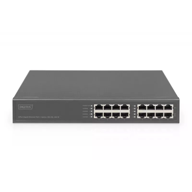 Digitus iniettore PoE Gigabit Ethernet 8 porte, 802.3bt, 250 W