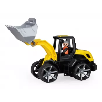 Bulldozer giocattolo Lena Truxx 2 Open Box 04512, veicolo da costruzione in plastica, giocattolo da spinta, formato compatto