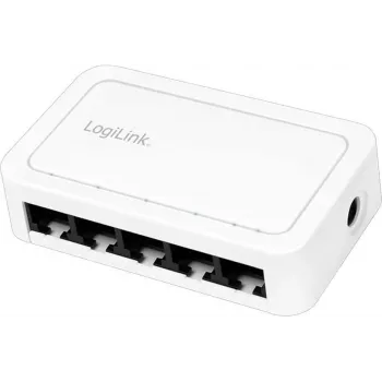 Switch di rete LogiLink 5 porte RJ45 Gigabit case in plastica bianco