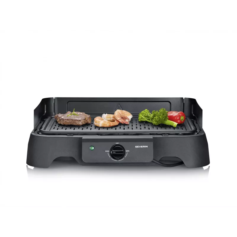 Griglia elettrica da tavolo SEVERIN PG 8595 — 2000 W, superficie di cottura rettangolare, nero