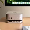 Dock/replicatore di porte per laptop Satechi ST-GNMMES — hub USB 3.2 Gen 2 Type-C con filo, USB-A & SD, argento