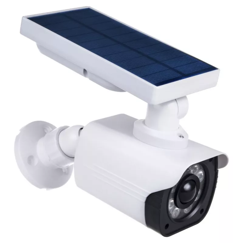 Telecamera di sorveglianza finta con pannello solare e luce LED SOL1800S CEE
