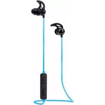 Manhattan Headset Bluetooth in-ear, cavo multicolore luminoso, microfono omnidirezionale, controlli integrati, gancetti per un fissaggio sicuro, circa 5 ore di utilizzo, portata max. 10 m, Bluetooth v4.0, resistente alla pioggia, cavo di ricarica USB-A incluso, 3 anni di garanzia